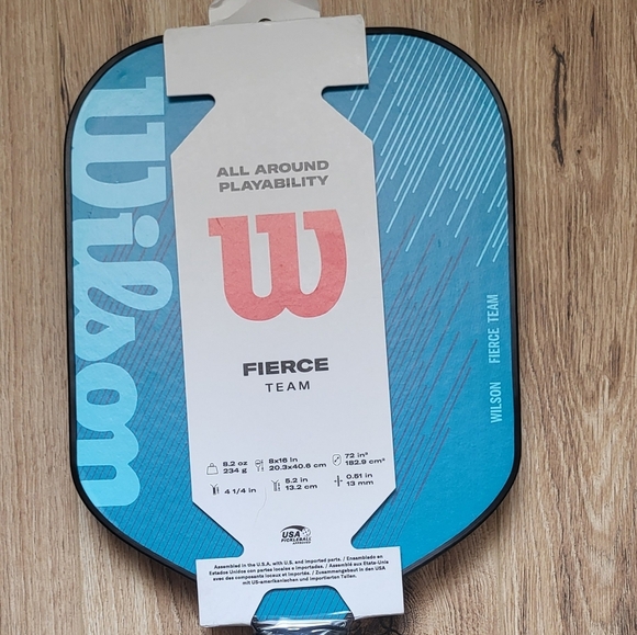 Wilson Fierce Team Pickleball Paddle Teal and Black - Picture 5 of 5